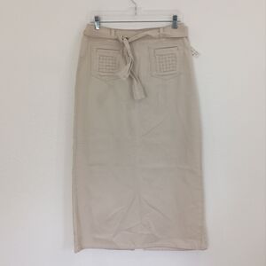 NWT! Carolina Blues Khaki Beige Maxi Skirt